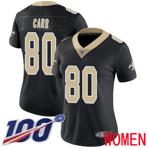 New Orleans Saints Limited Black Women Austin Carr Home Jersey NFL Football 80 100th Season Vapor Untouchable Jersey